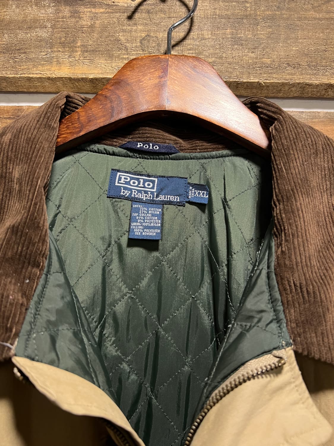 [2XL]폴로 랄프로렌 퀼팅 베이지 헌팅 자켓 상품이미지2