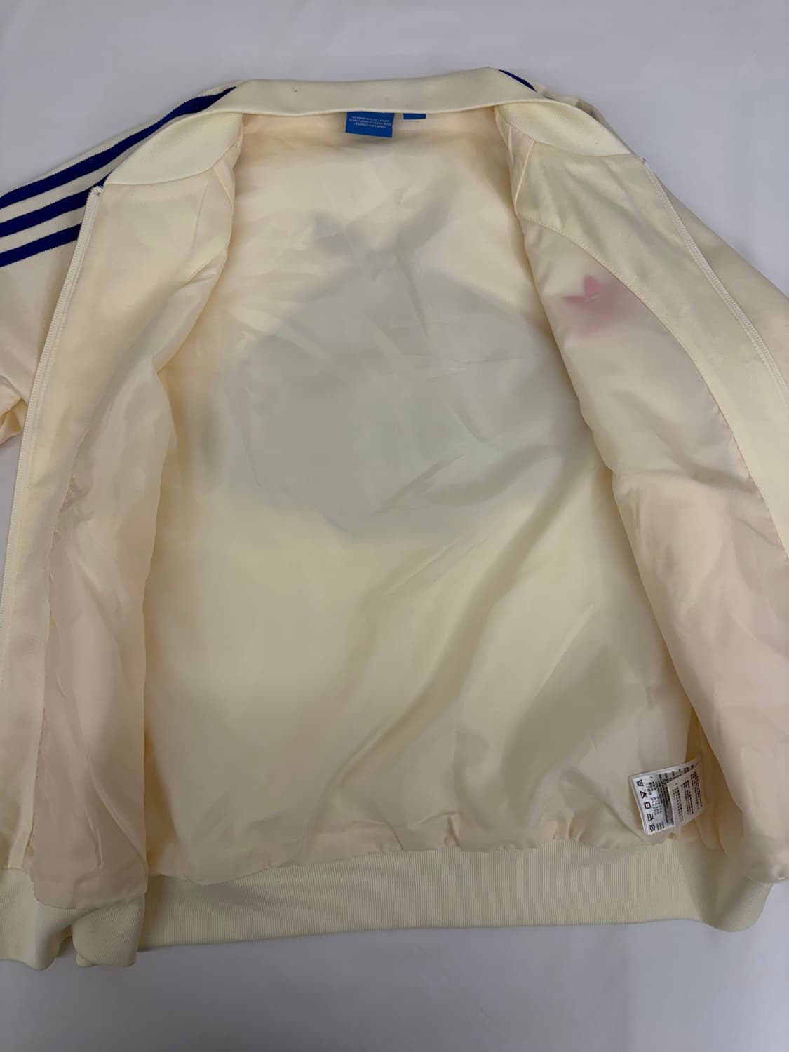 [L] 아디다스 파이어버드 아이보리색 나비자수 트랙탑 져지 상품이미지5