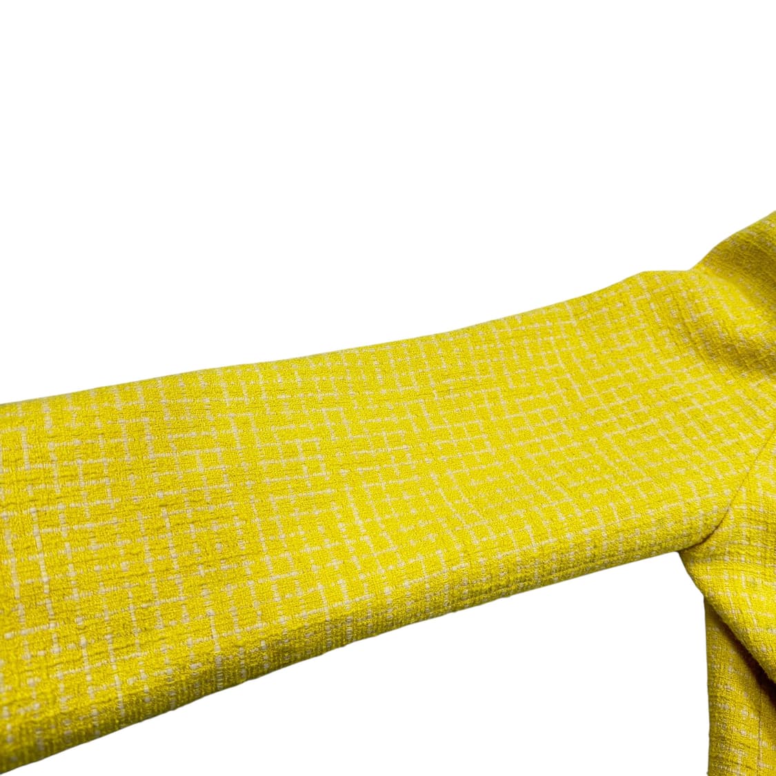 럭키슈에뜨 옐로우 트위드 자켓 36 상품이미지6