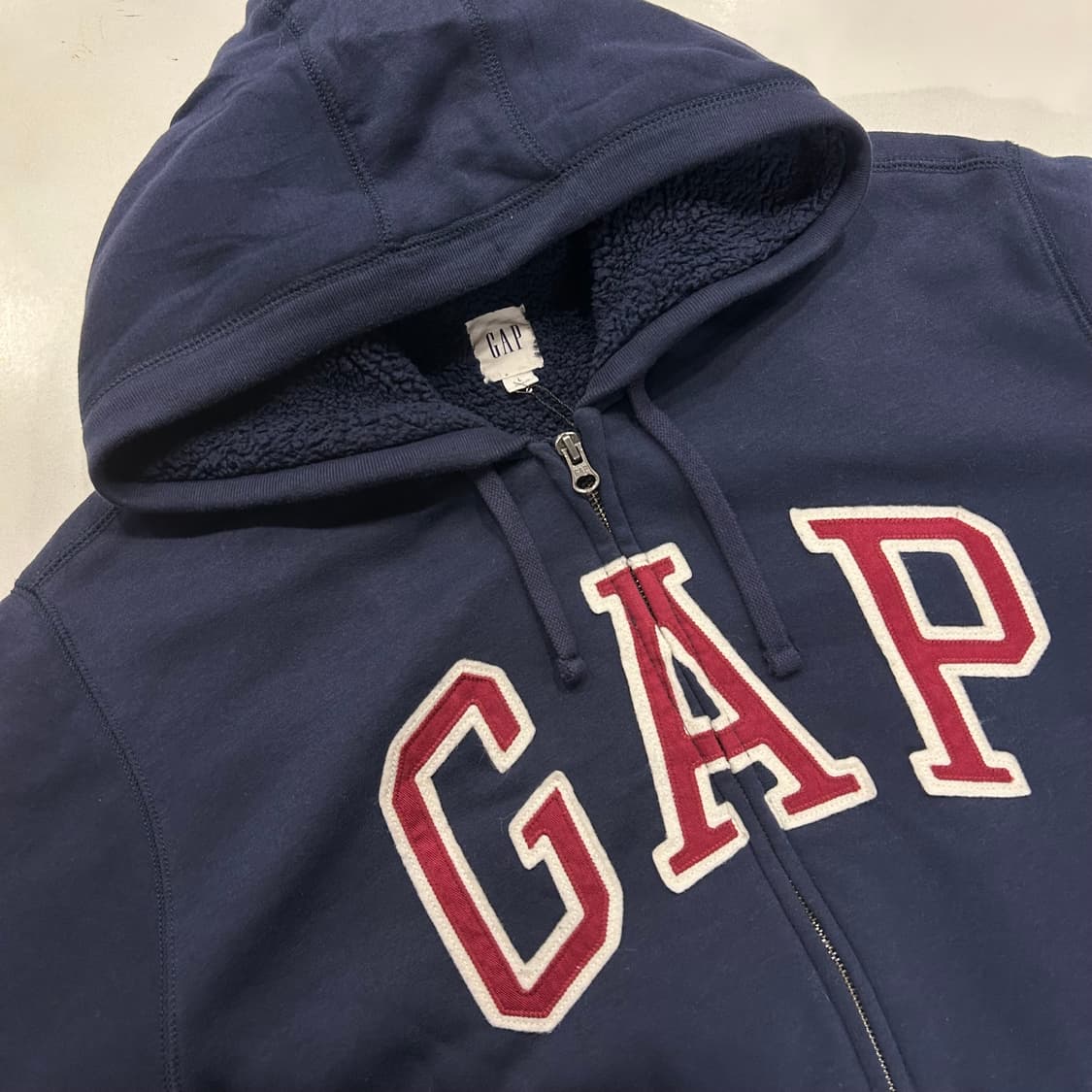 [L] GAP 갭 기모 네이비 후드집업 B168 상품이미지3