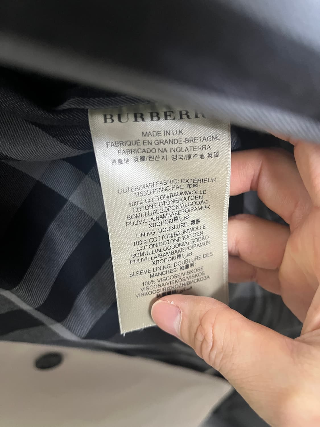 버버리 런던 카코트 트렌치 46R 사이즈 상품이미지4