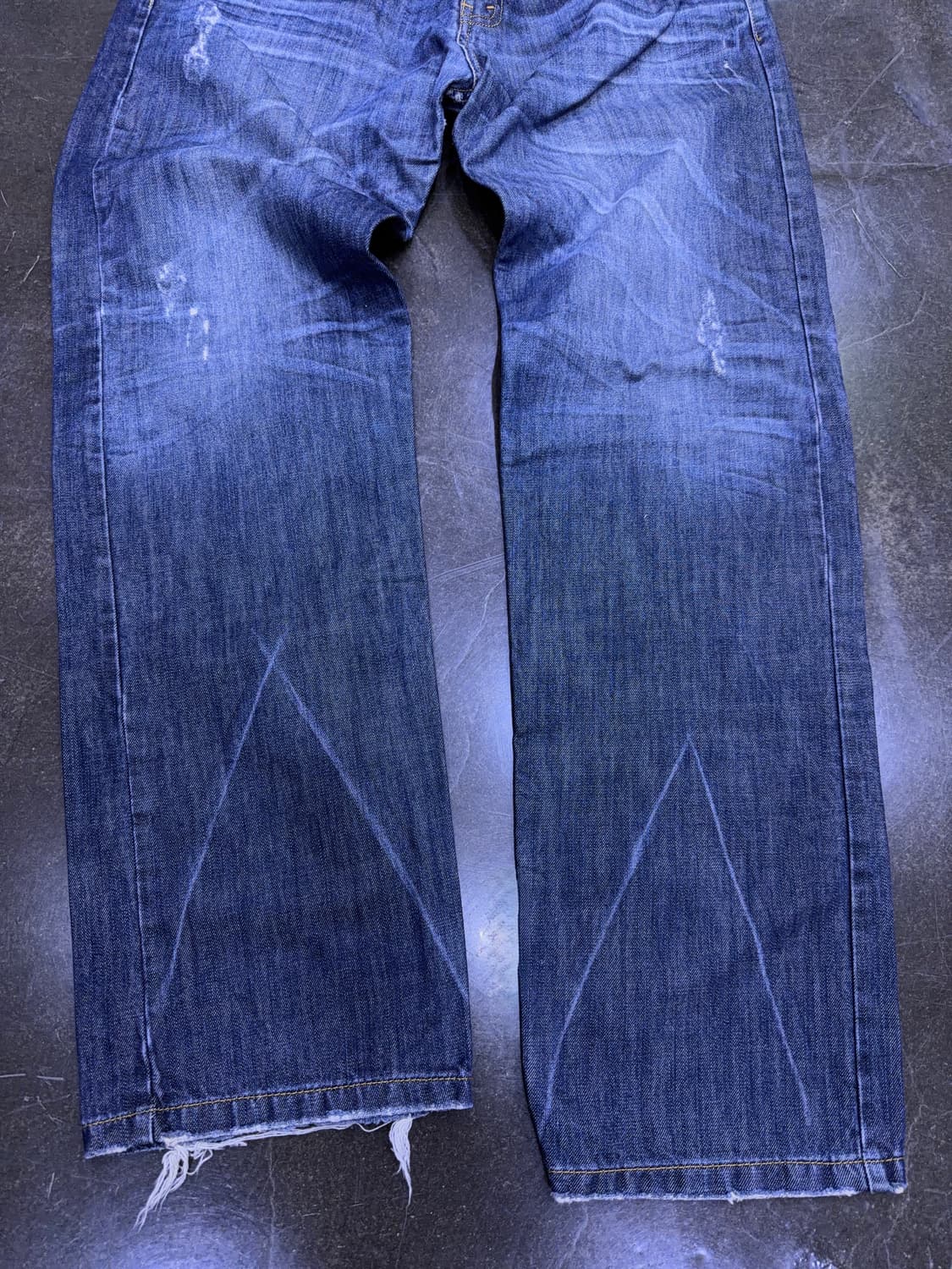 리바이스 501 00's 레귤러핏 빈티지 주름 워싱 데미지 데님팬츠 36 상품이미지6