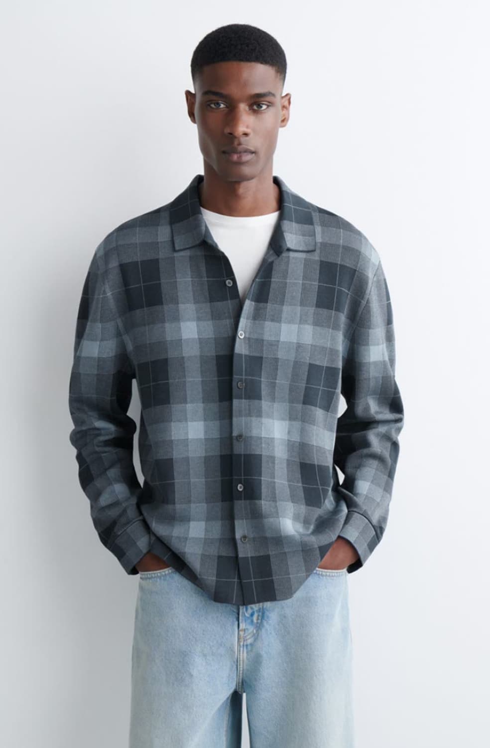 코스 릴랙스드 니티드 코튼 셔츠 상품이미지1