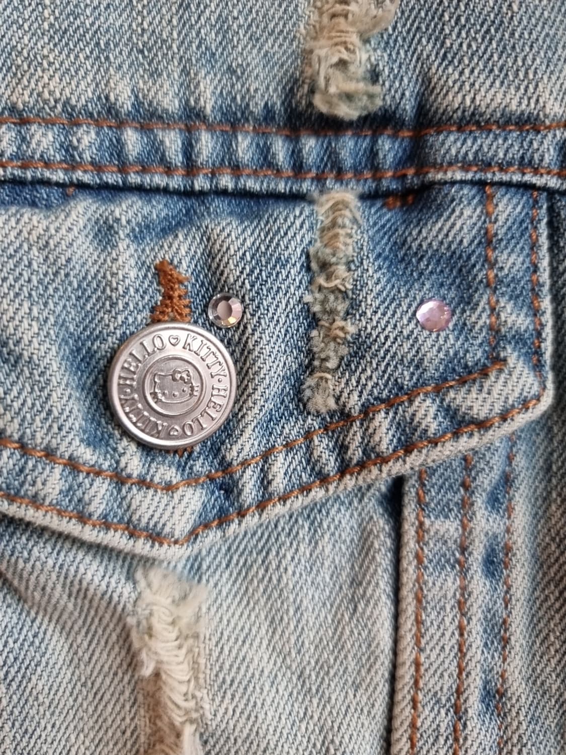 걸즈매직 헬로키티 한정 콜라보 빈티지 데님자켓 상품이미지4