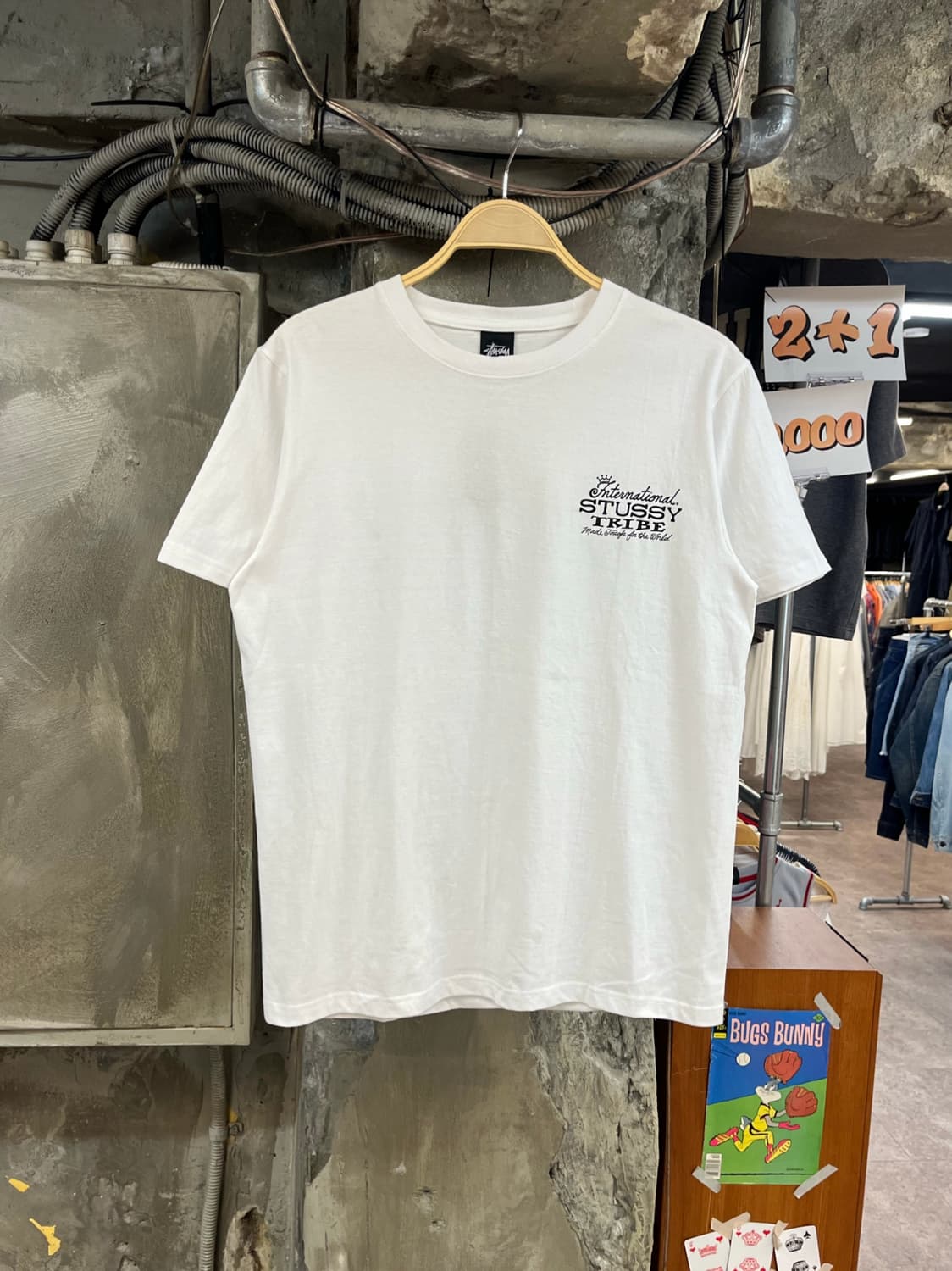 스투시 이스트 피그먼트 다이드 반팔티 화이트 M  #csz4075  상품이미지2