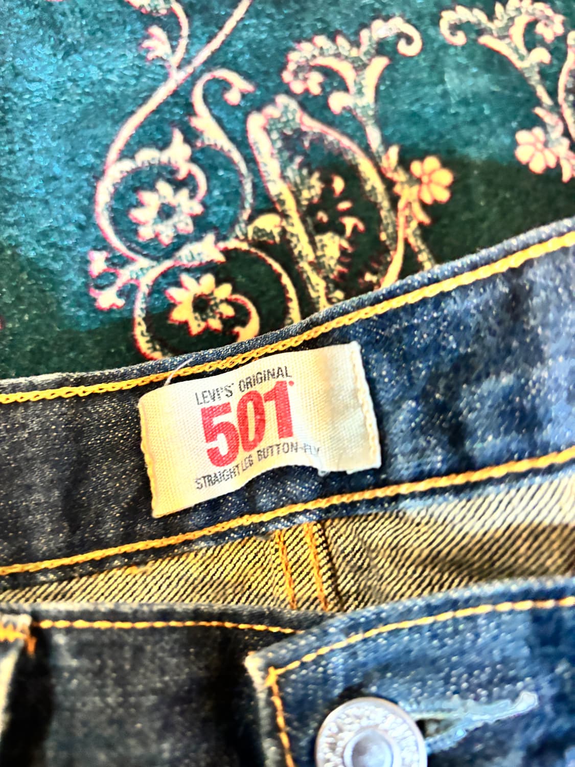 리바이스 501 진청 워싱 데님 30 33 상품이미지3