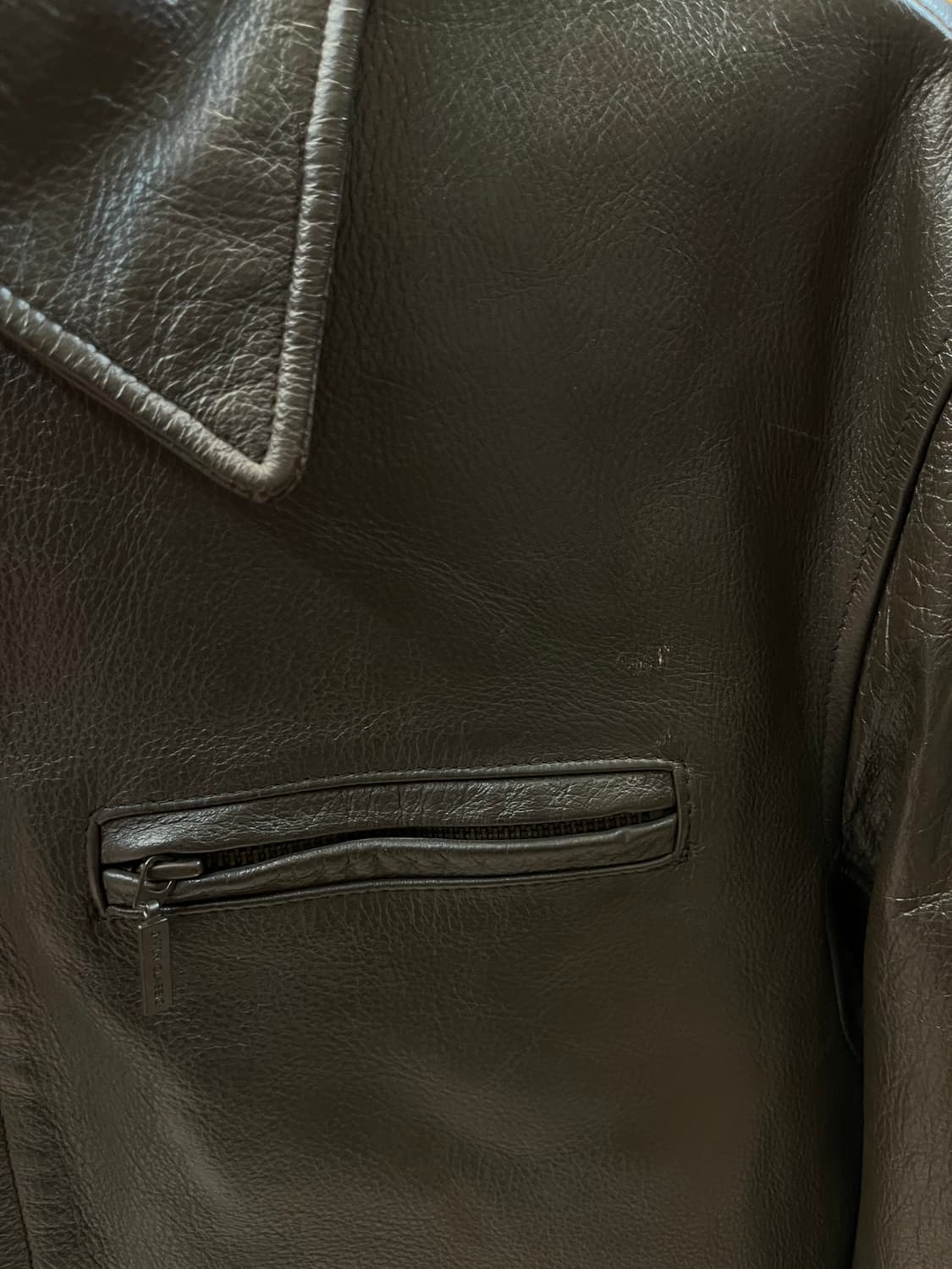 소가죽 레더 자켓 브라운 100 #csz2319 상품이미지8