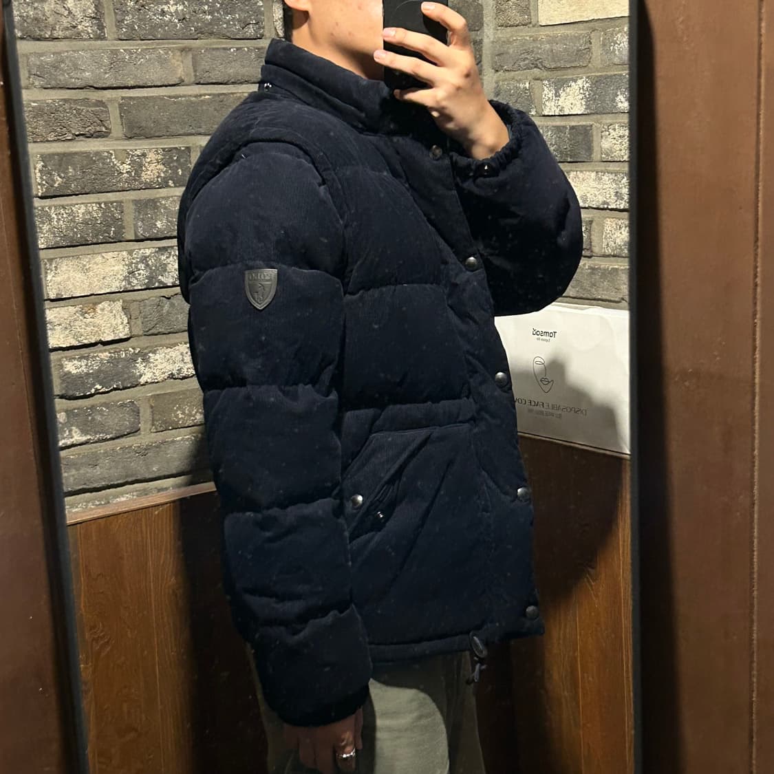 M) 폴로 랄프로렌 컨버터블 코듀로이 다운 패딩 네이비 상품이미지10