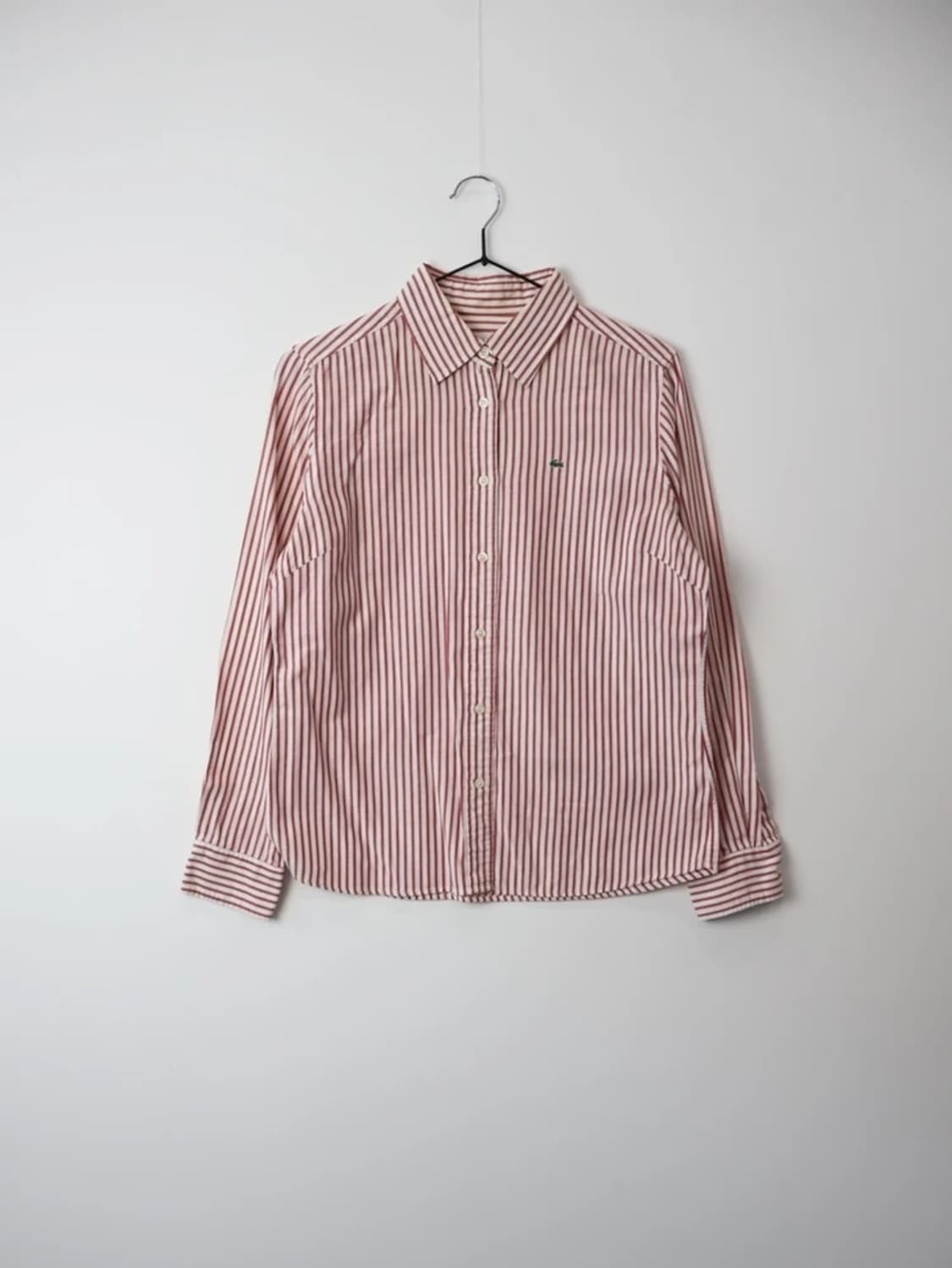 Lacoste Stripe Shirt Red White Japan 상품이미지3