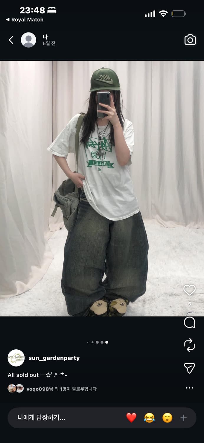 스포티 코디 판매합니다! 선가든파티 미라이클립 큐빈티지 코코모리 상품이미지7