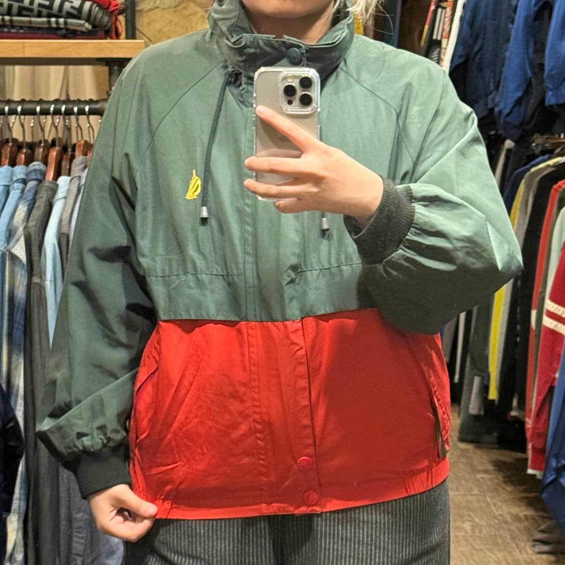 [HI] 노티카 바람막이 레드그린 상품이미지1