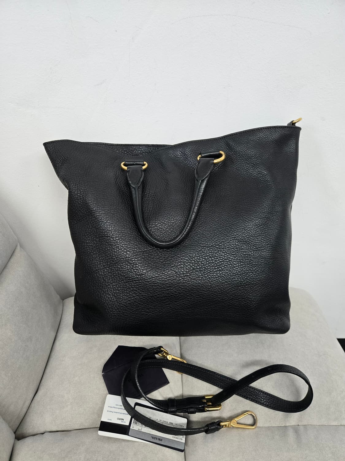 [보증서 정품] 프라다 가죽 토트 숄더백 상품이미지3