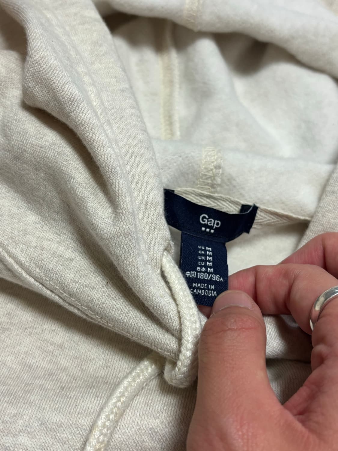 gap 갭 아이보리 색상 후드티 상품이미지8