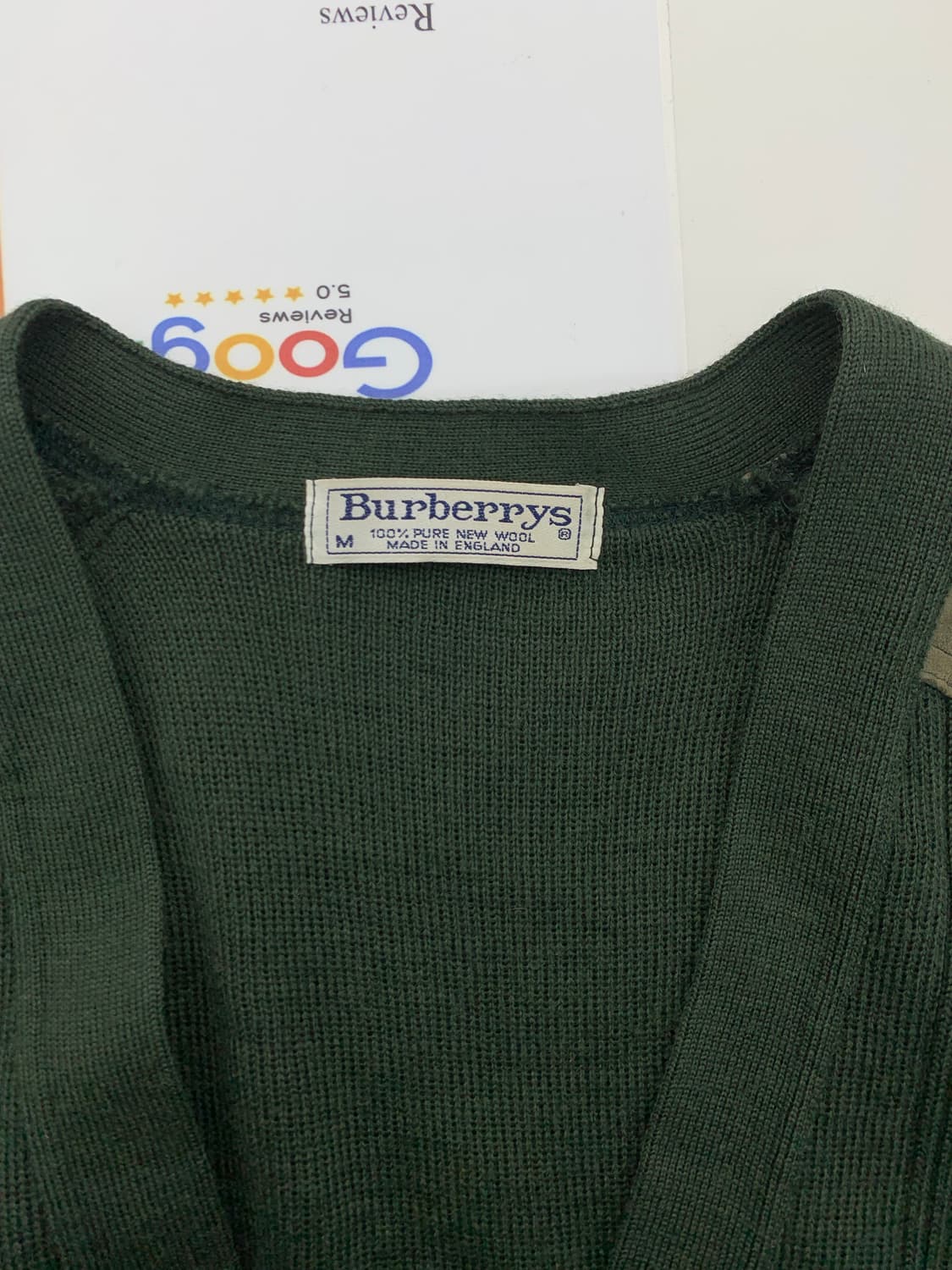 버버리 카키 그린 코만도 스웨이드 패치 가디건 상품이미지7