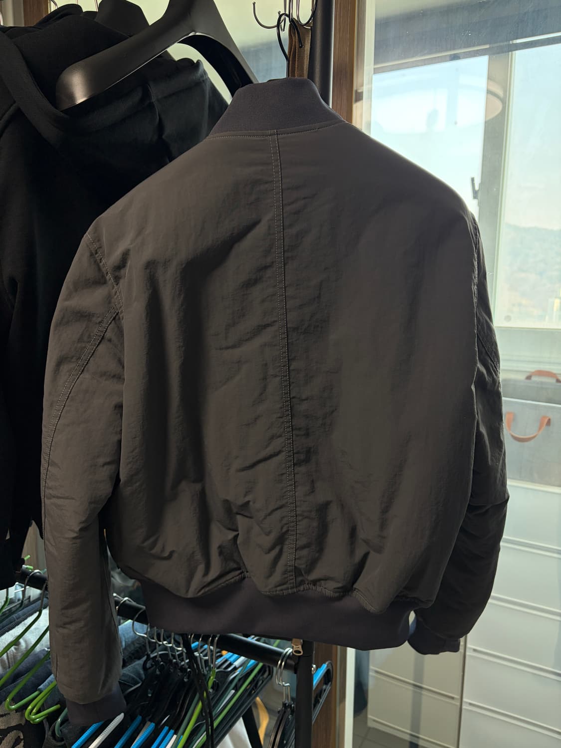 kyho 왁스 코티드 언발란스 ma-1 더스티 그레이 M 상품이미지3