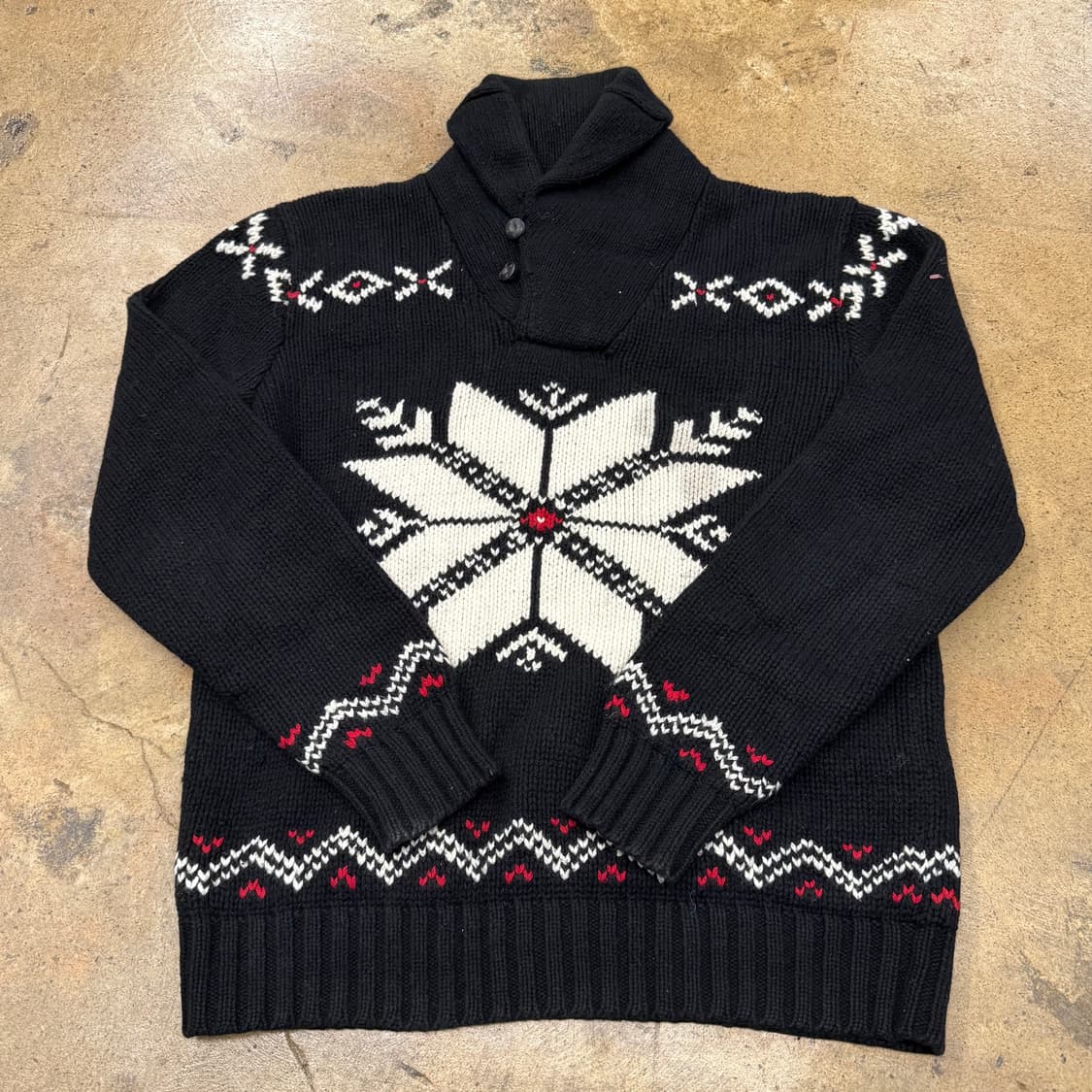 폴로 블랙 모리 빈티지 카라 니트 상품이미지2