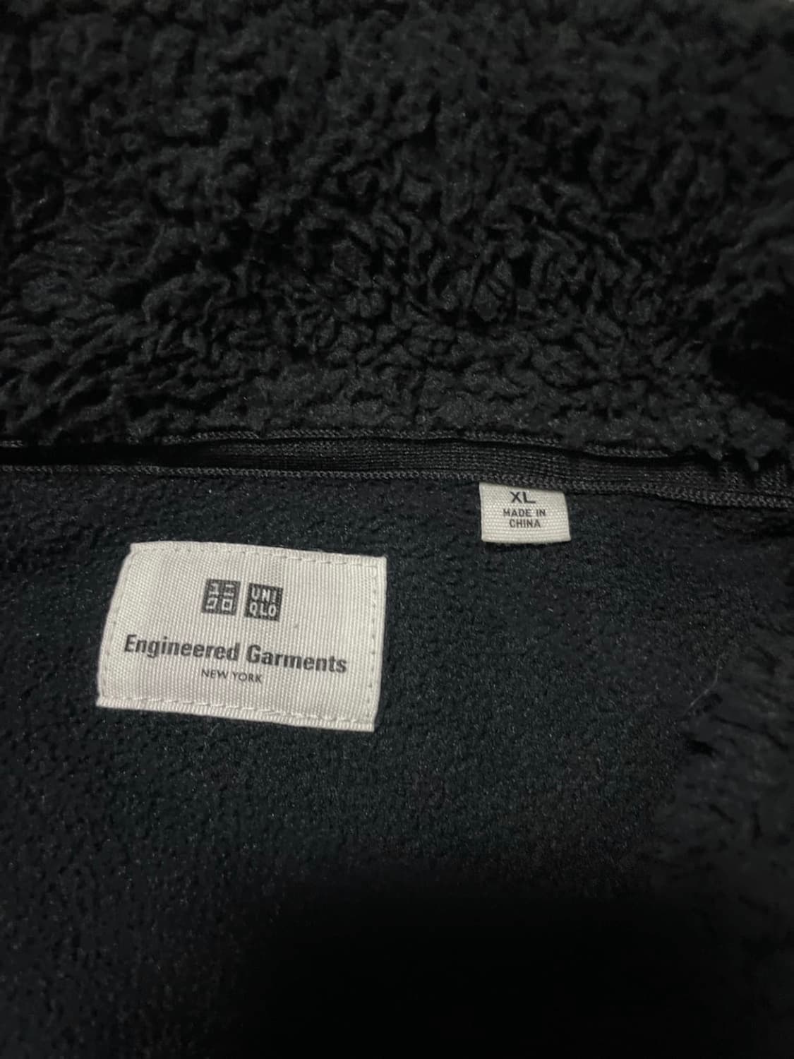 유니클로 X 엔지니어드 가먼츠 콜라보 후리스 블랙(클리닝O) 상품이미지5