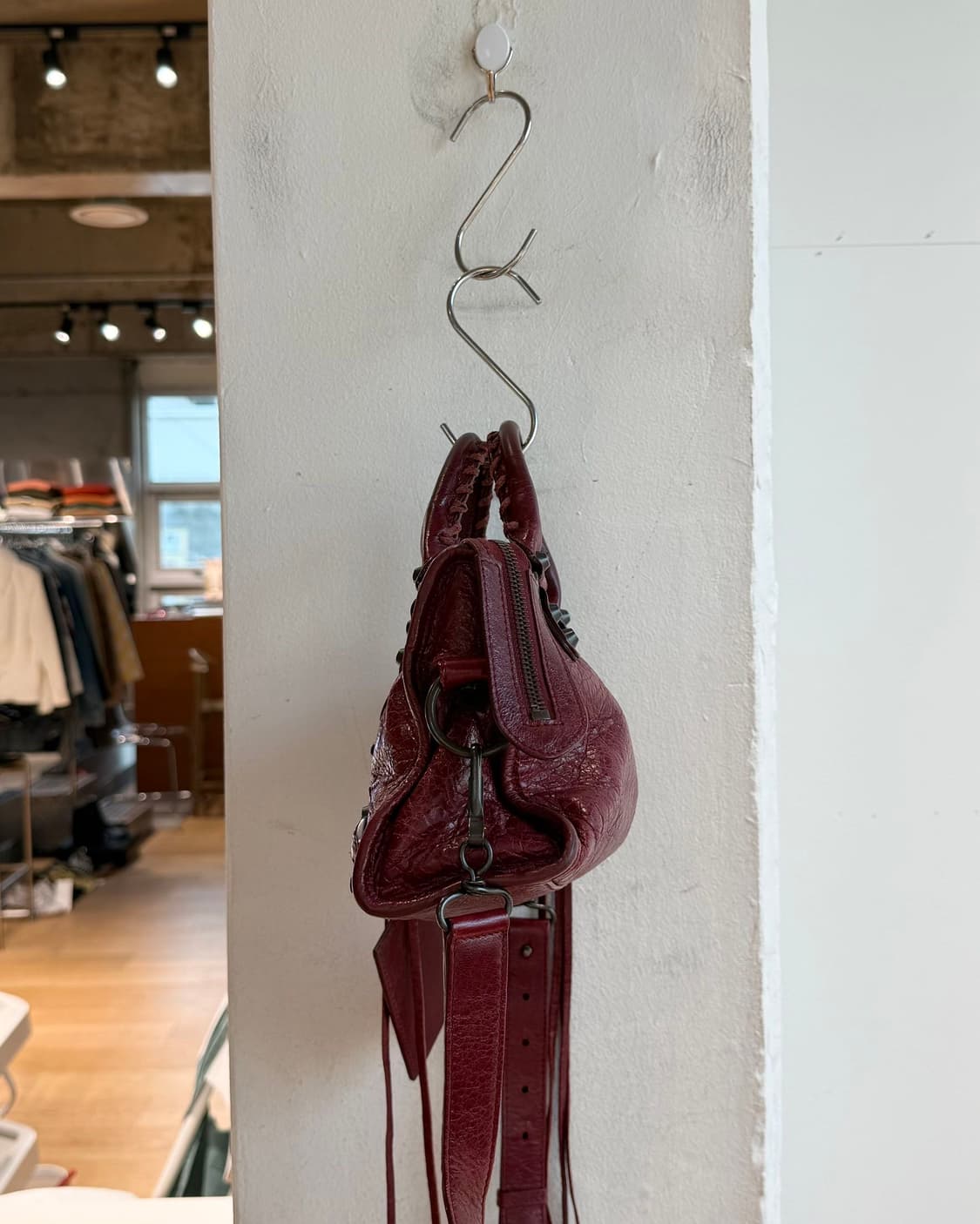 발렌시아가 다크버건디 르 시티 스몰 투웨이백 상품이미지4