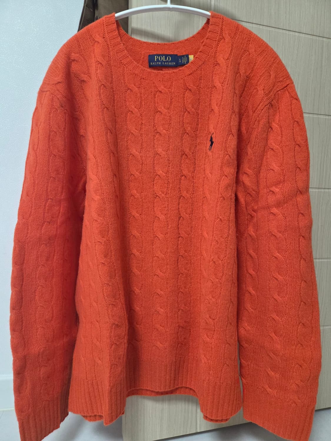 폴로 캐시미어 꽈배기 스웨터(L) 상품이미지2