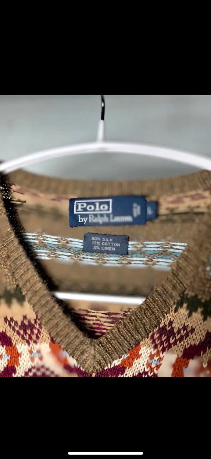 90s Polo Ralph Lauren 폴로 페어아일 니트 라지 상품이미지2