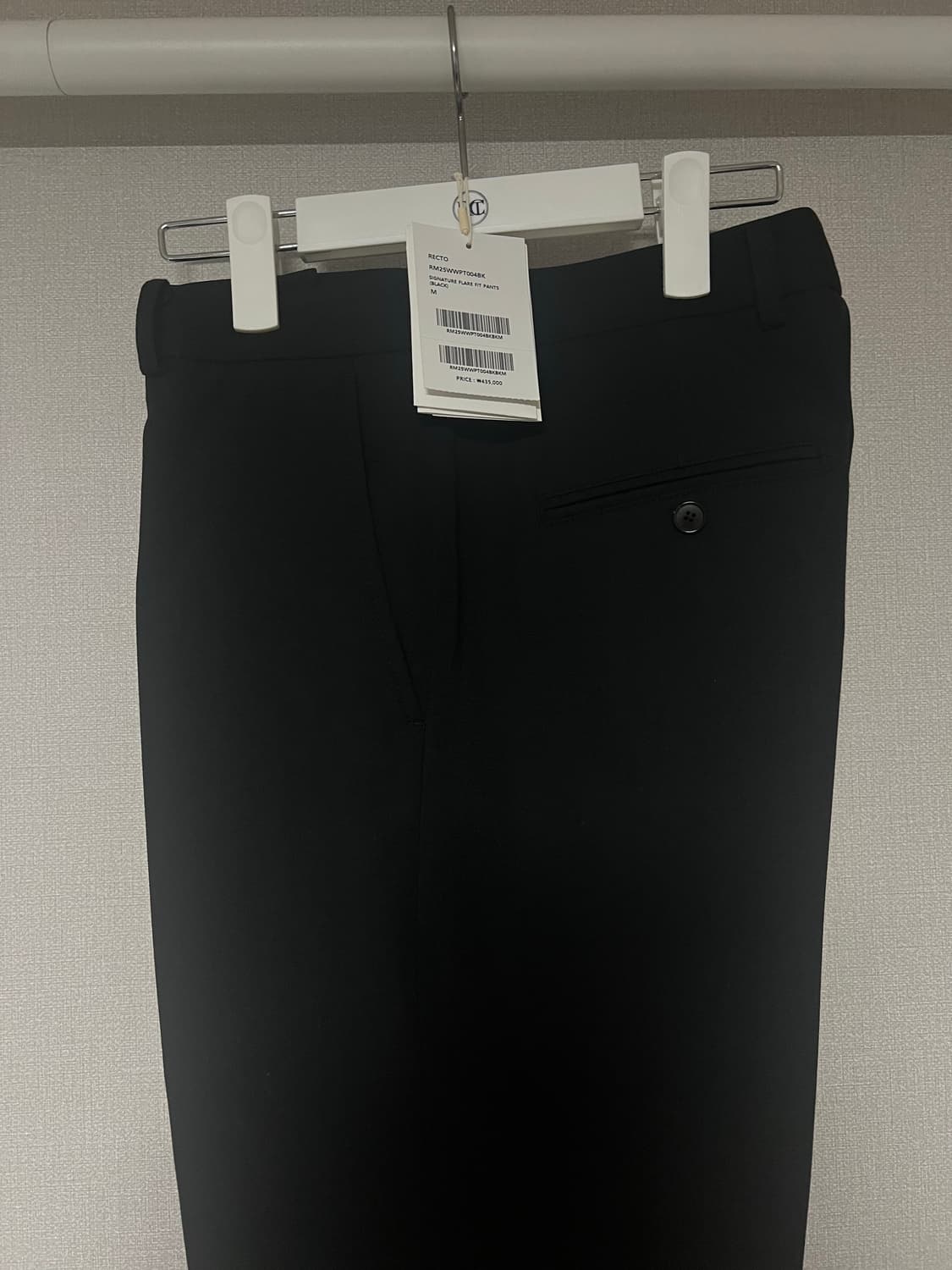 [M]렉토 시그니처 플레어 핏 팬츠 블랙 상품이미지3