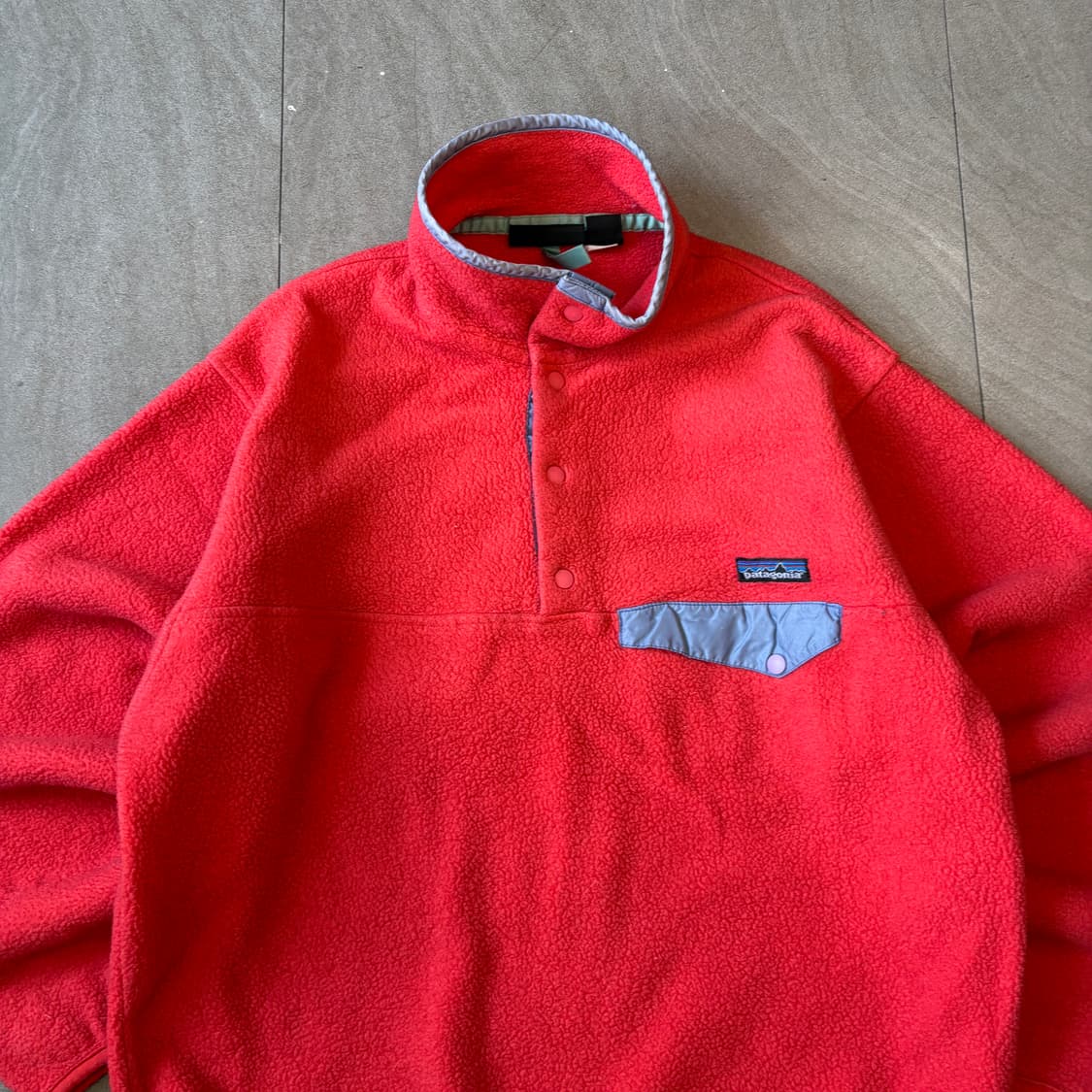 90s 90년대 자메이카 생산 파타고니아 신칠라 핑크 스냅티  상품이미지3