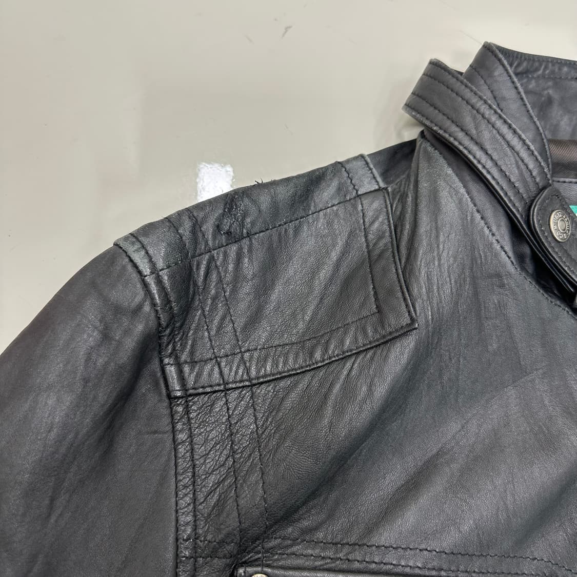 빈티지 램스킨 레더 라이더 자켓 상품이미지5
