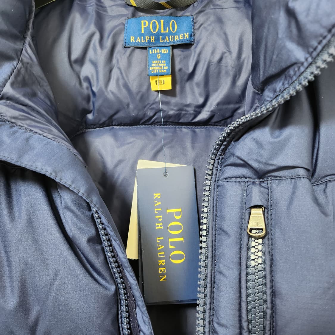 폴로 랄프로렌 패딩 조끼 보이즈L (새상품) 상품이미지3