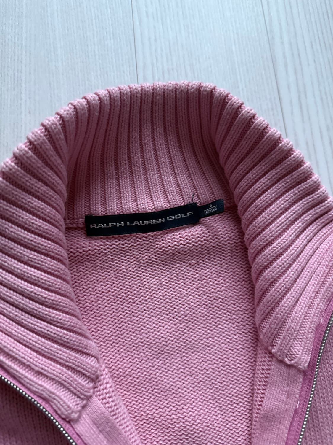 폴로 랄프로렌 빅포니 로고 핑크 니트 집업 상품이미지6