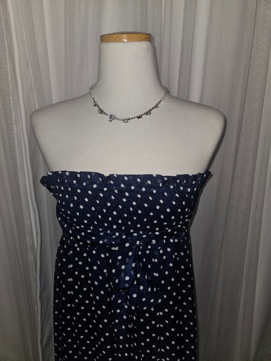 pinky girls 네이비 도트 히메 탑 드레스 상품이미지2