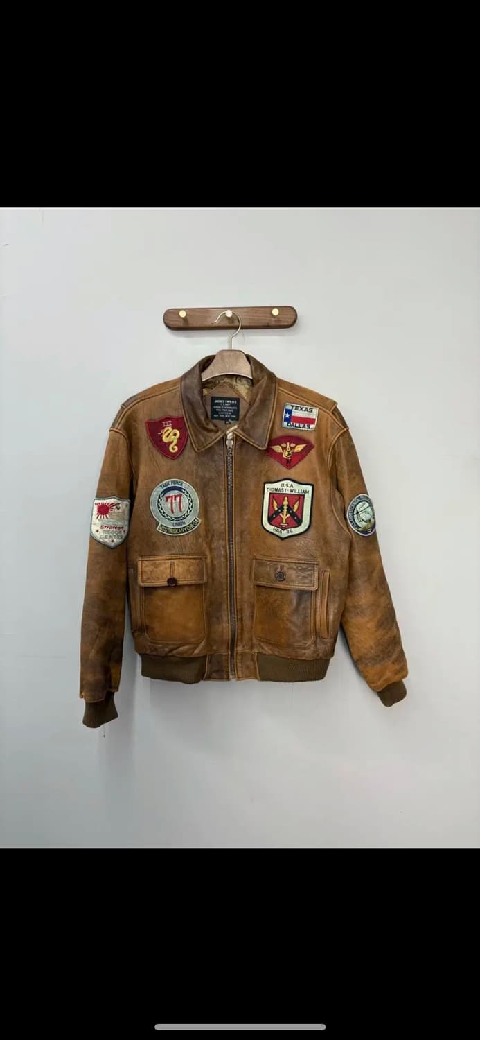 아비렉스 패치 디테일 가죽자켓 H1593 상품이미지3