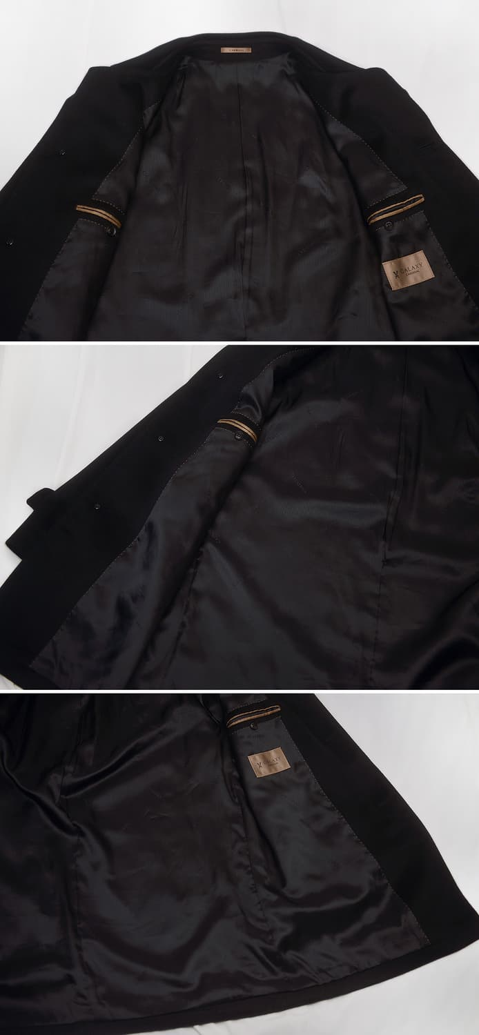 갤럭시 카디날 블랙 퓨어 캐시미어 맥코트 하프코트 (100 / 105+) 상품이미지7