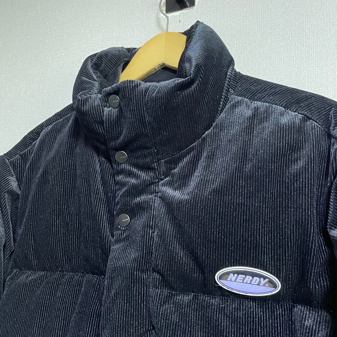 널디 코듀로이 오리털 숏패딩 점퍼 S(100, 오버핏  상품이미지4