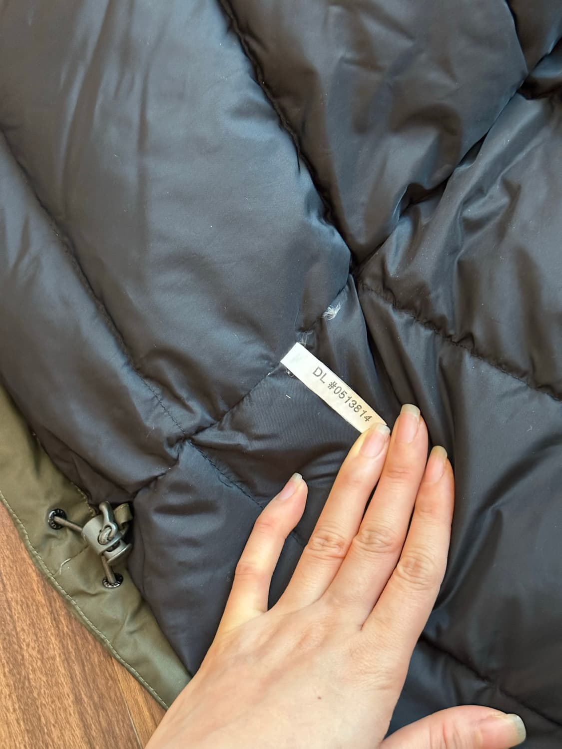 노스페이스 패딩 85(M) 카키 상품이미지6