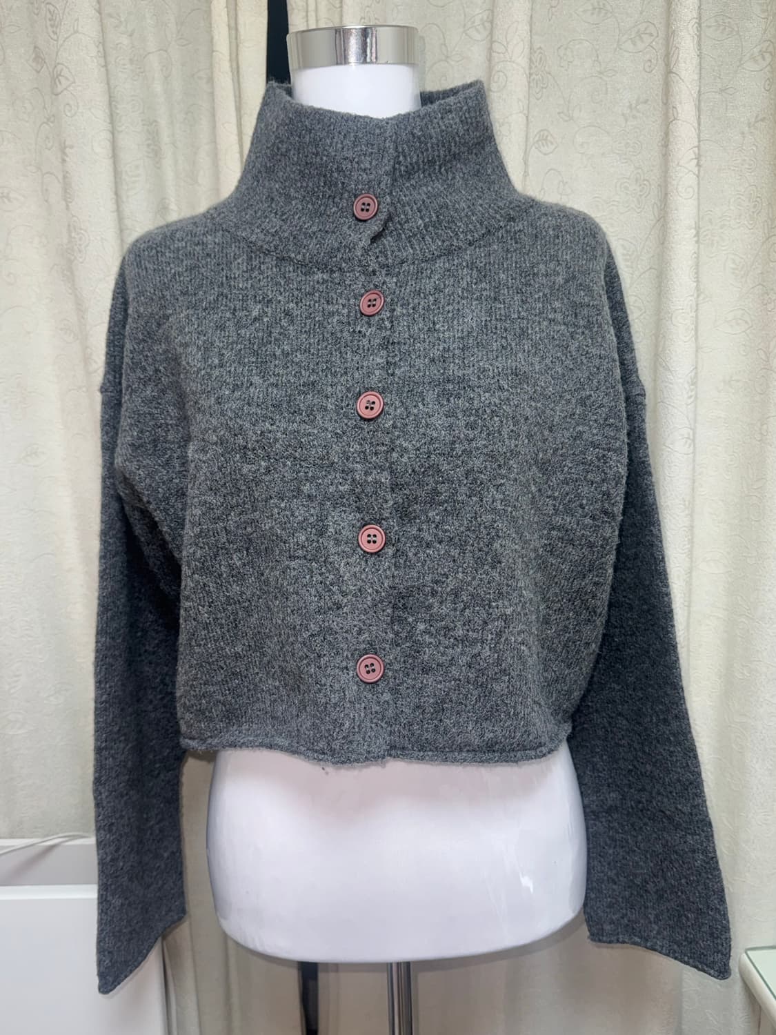 High neck mohair cardigan 상품이미지1