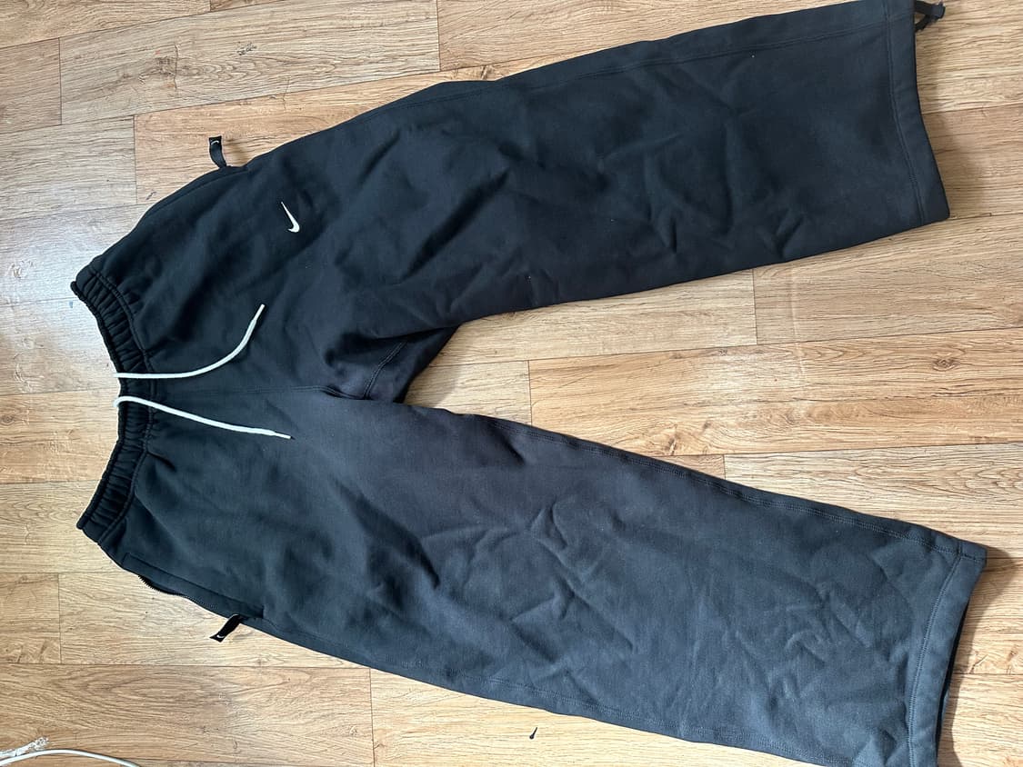 나이키 NSW 스우시 오픈 헴 플리스 팬츠 블랙 - 아시아 상품이미지3