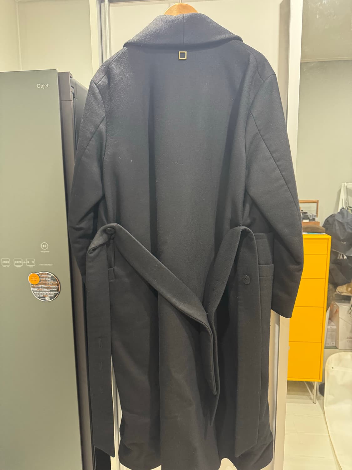 19fw 우영미 솔카라 로브 코트 블랙 상품이미지3