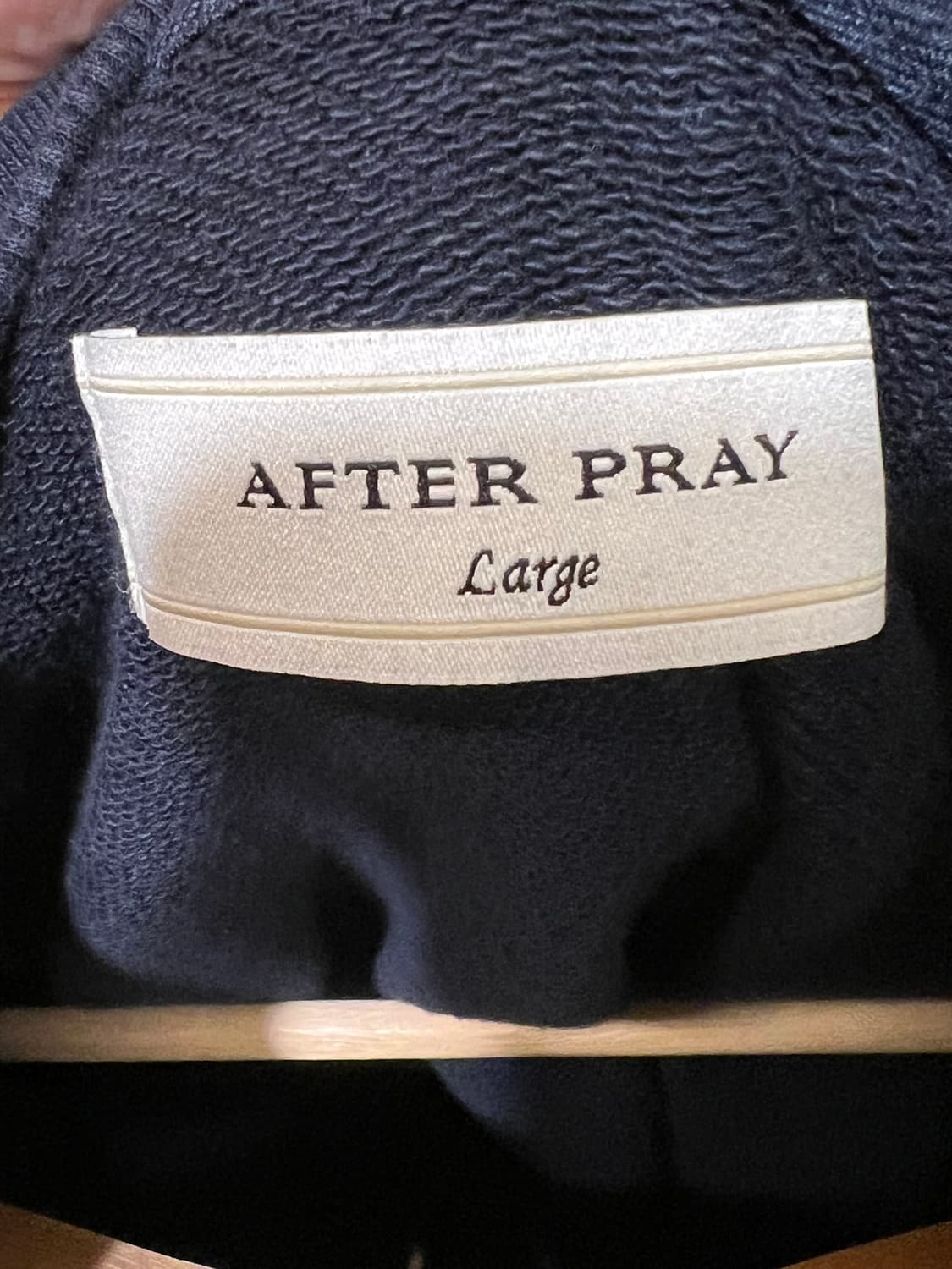 [L] 애프터프레이 레터링 로고 스플릿 후드 블랙 상품이미지7