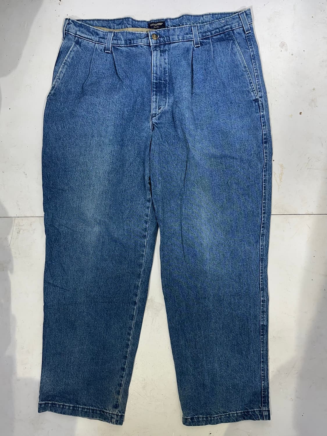 90s 도커스 중청 와이드 핀턱 힙합 데님 팬츠 청바지 상품이미지4