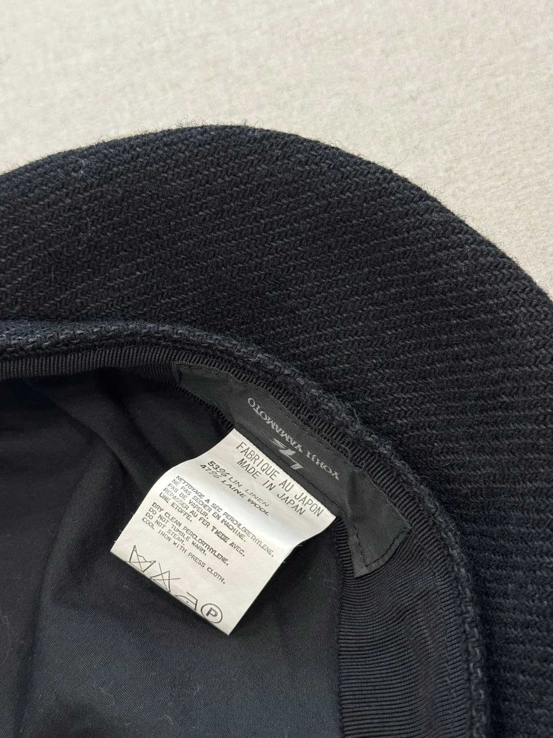 요지야마모토 00s 울린넨 캐스킷 캡 상품이미지6