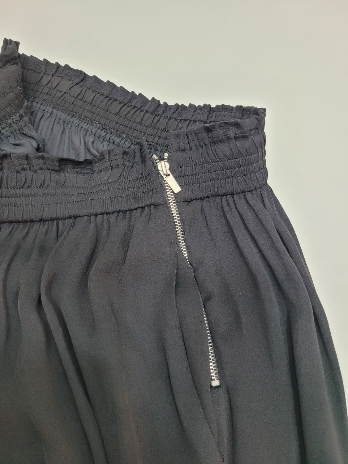 SISLEY 시슬리 밴딩 와이드 팬츠 / 여 70-98 (44) 블랙
 상품이미지4