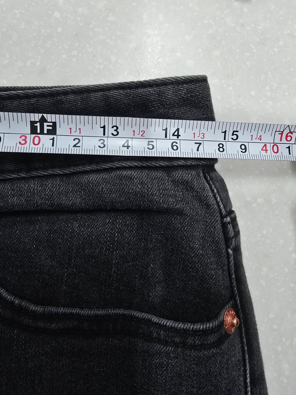 인스턴트펑크 블랙 데님 팬츠 스트레이트진 상품이미지6