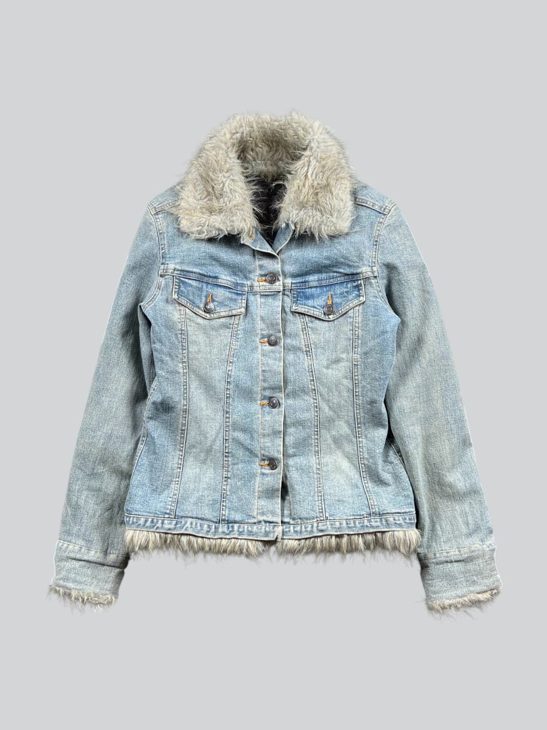 Vintage 퍼 청자켓  상품이미지1