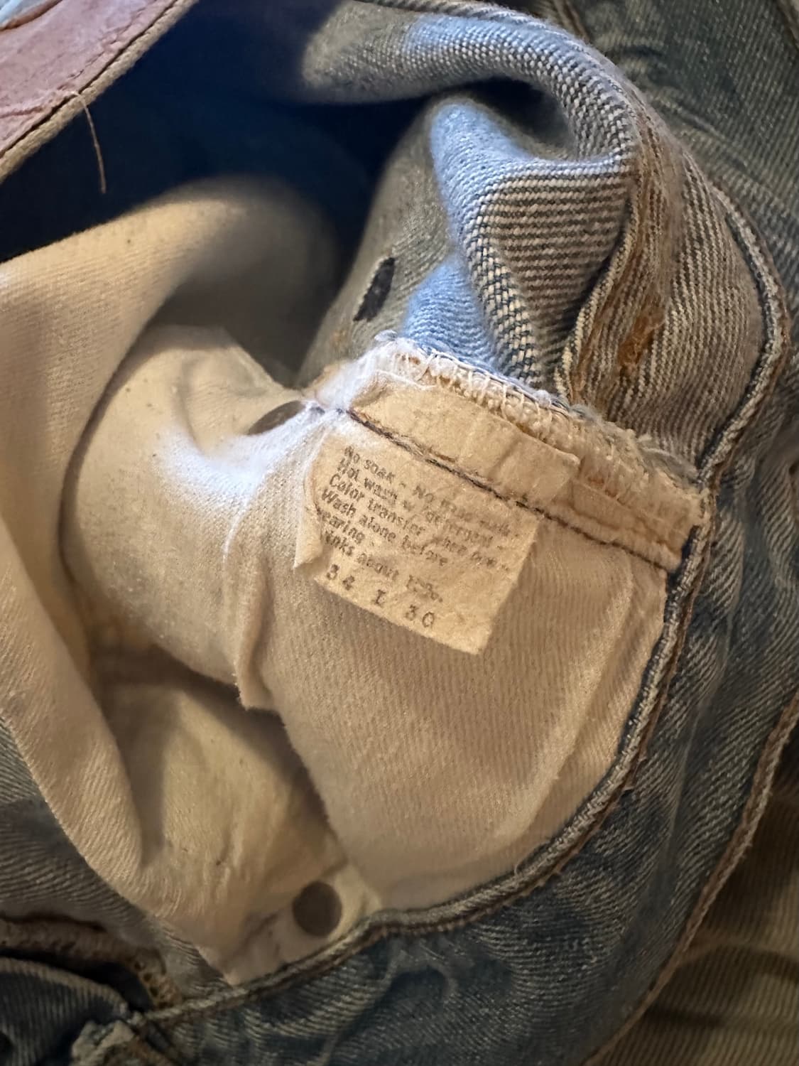 80s USA 빈티지 리바이스 501 66후기 논셀비지 데님 팬츠 상품이미지9