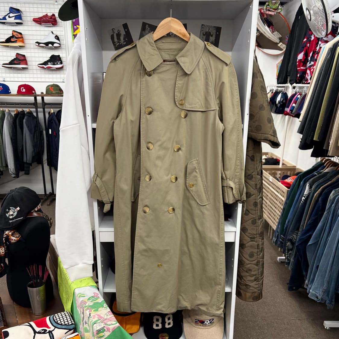 (L) 90s 버버리 노바체크 트렌치 코트 상품이미지1