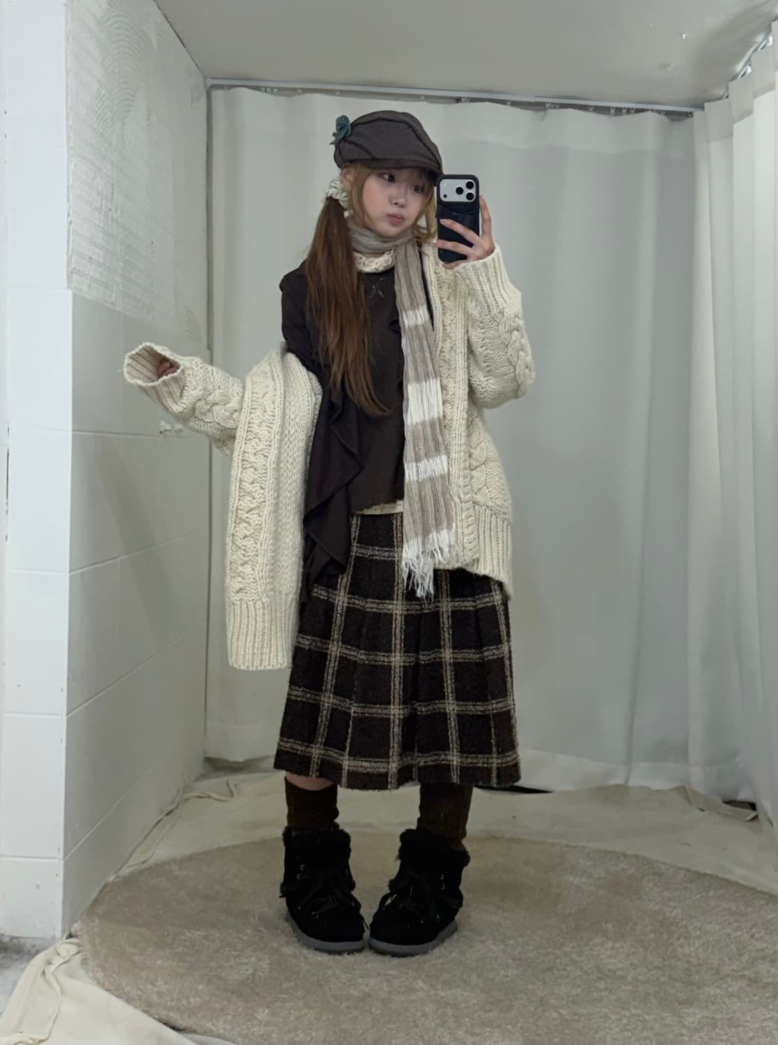 엑시즈팜 브라운 데일리 하구미 모리걸 코디세트 상품이미지2