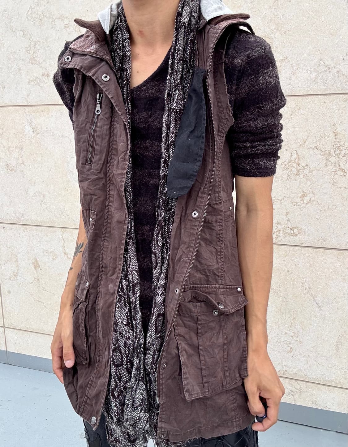 Grunge Gimmick Studded 2-way Zipper Long 상품이미지8