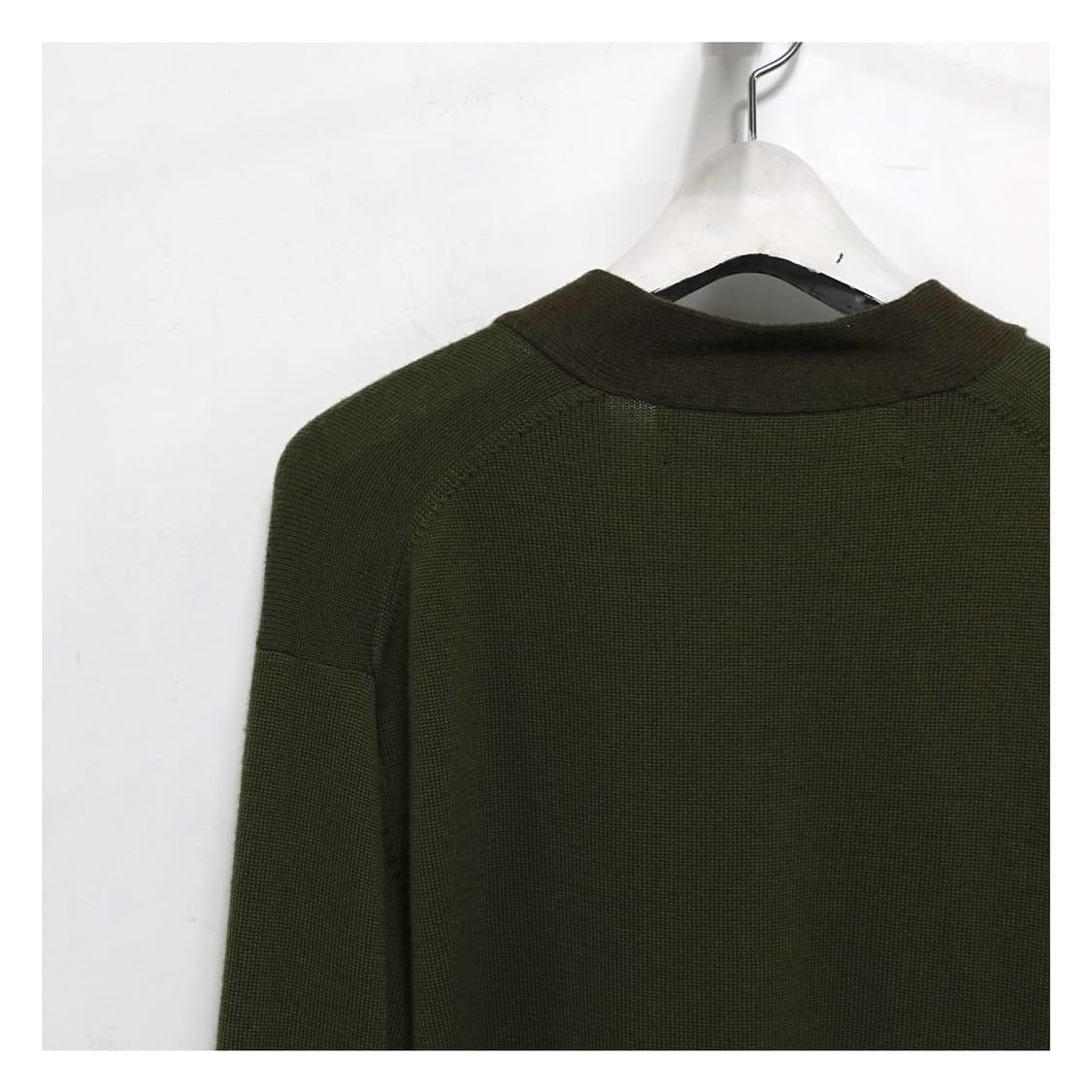 [L]COMMEDESGARCONS 꼼데가르송 옴므 카키 울니트 가디건 상품이미지9