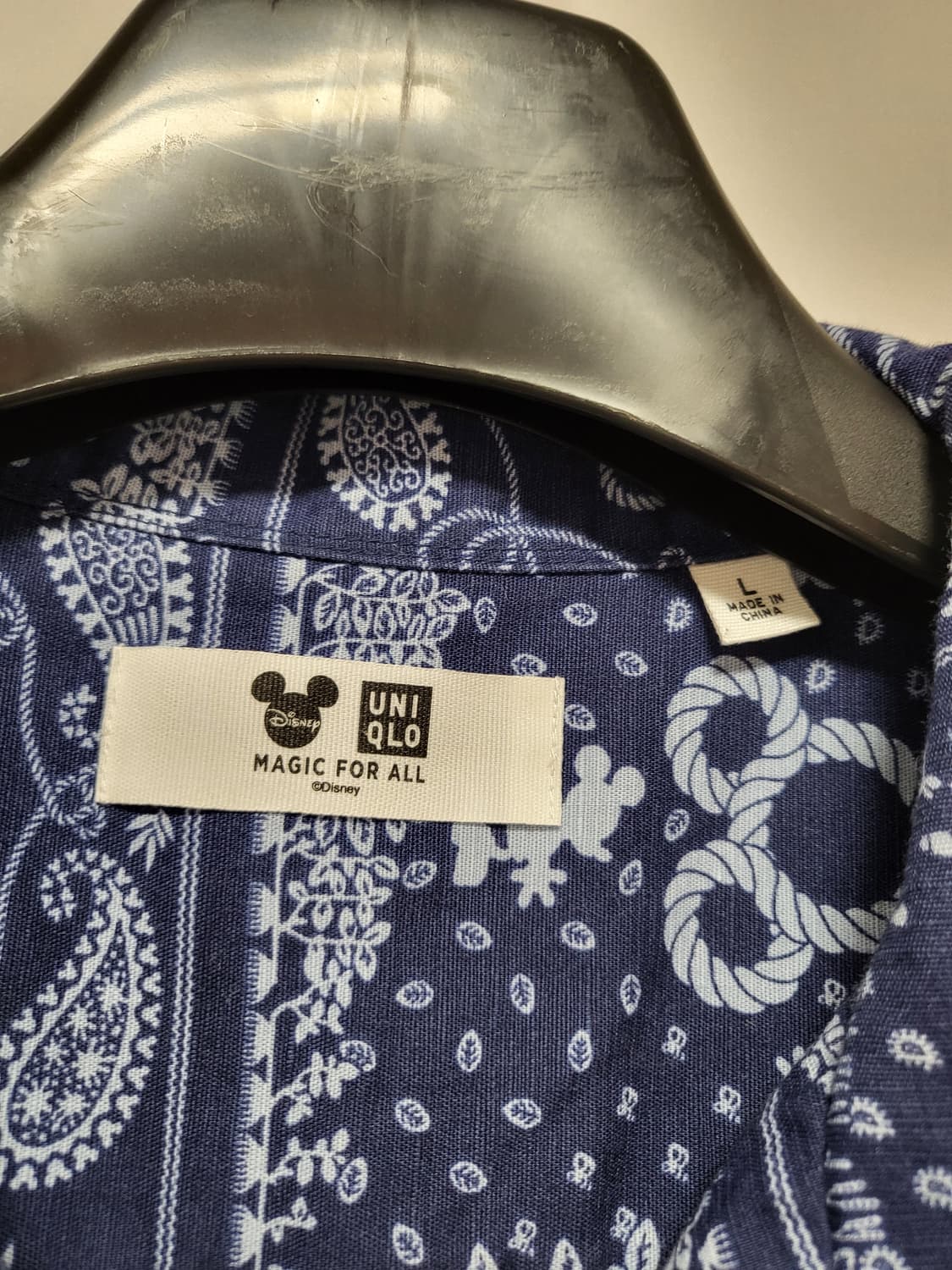 유니클로 × 부아이소우 디즈니블루 코튼린넨셔츠 상품이미지2