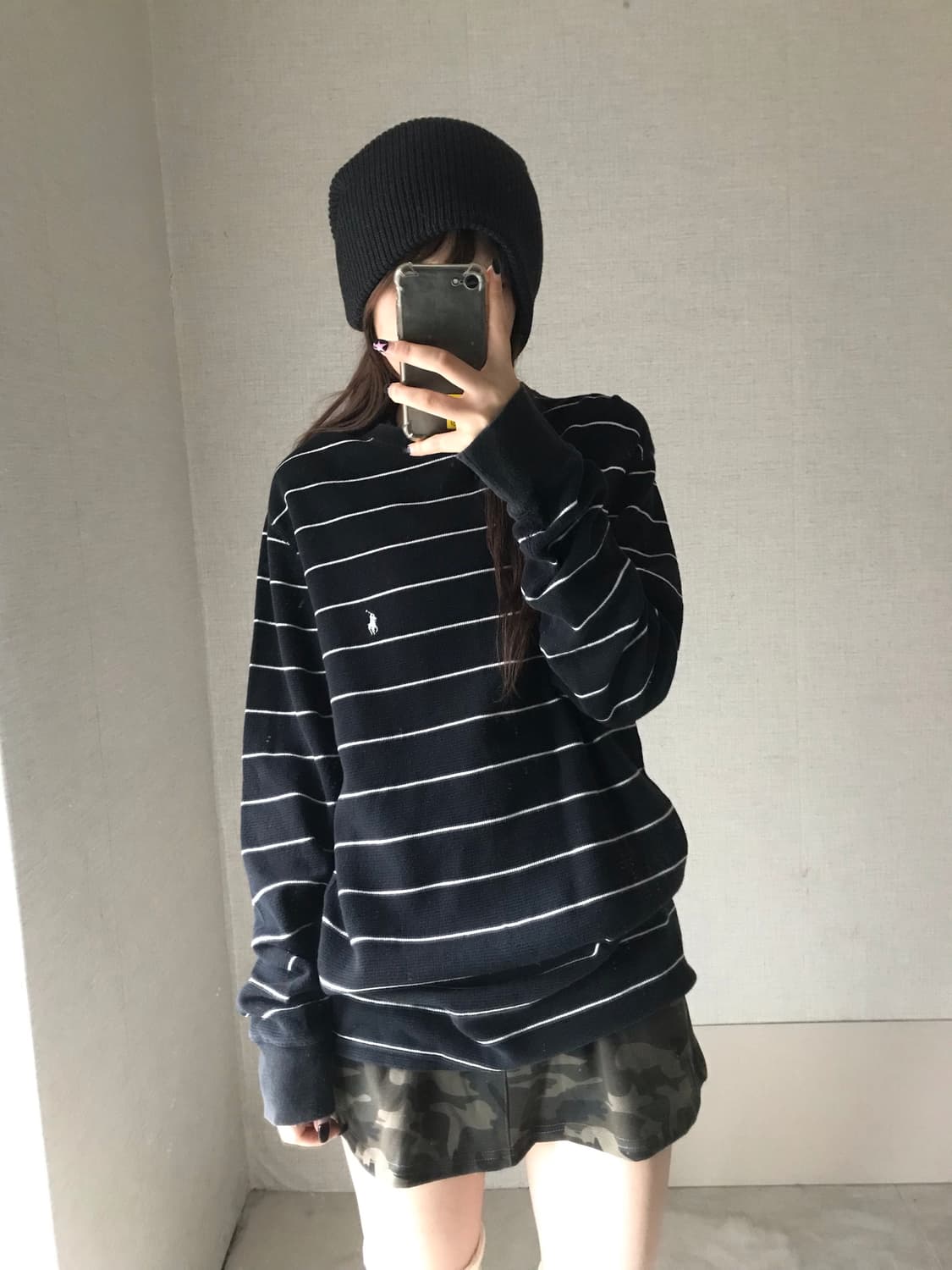 폴로 스트라이프 와플 롱슬리브 상품이미지2